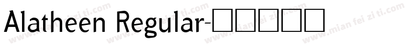Alatheen Regular字体转换
